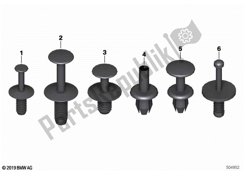 Todas las partes para Remache De Expansión de BMW R Nine T Urban G/S 2017 - 2021