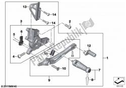 Footrest assembly, right