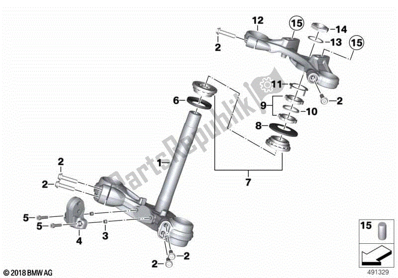 Todas las partes para Soporte De Horquilla, Inferior / Superior de BMW R Nine T Urban G/S 2017 - 2021