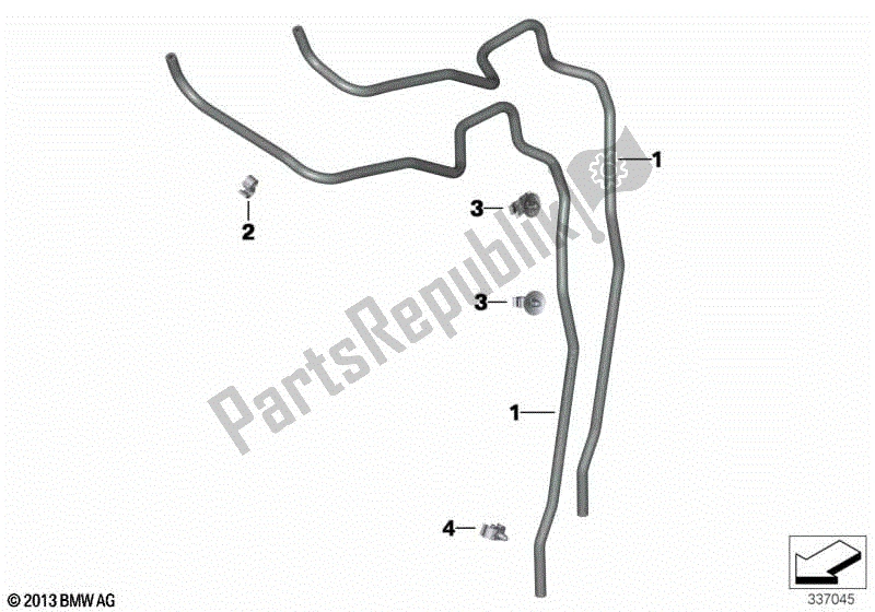 Todas las partes para Ventilación Del Tanque De Combustible de BMW R Nine T Urban G/S 2017 - 2021