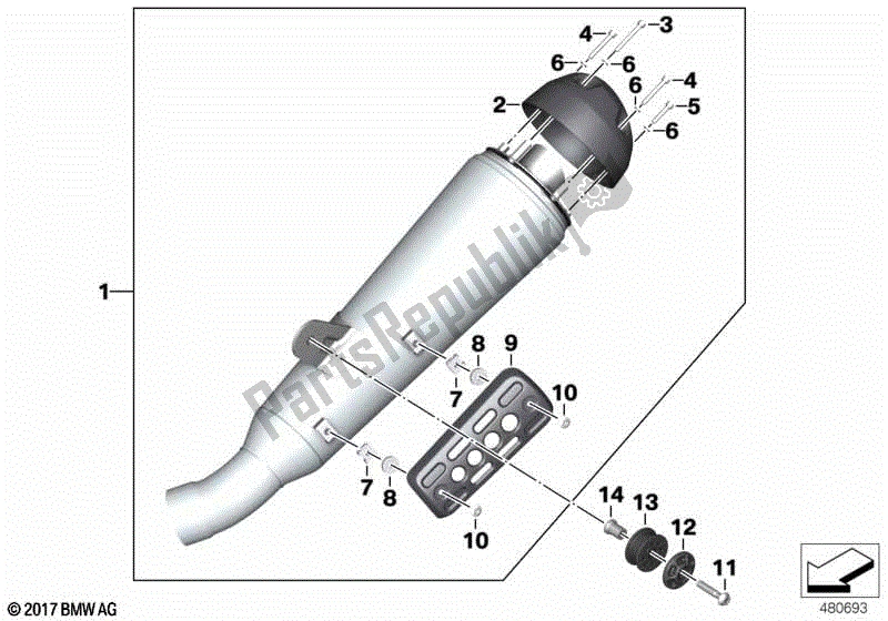 Todas las partes para Catalizador Del Silenciador / Piezas Adjuntas de BMW R Nine T Urban G/S 2017 - 2021