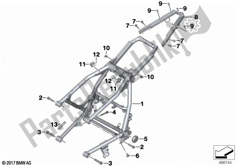 Todas las partes para Marco Trasero de BMW R Nine T Urban G/S 2017 - 2021