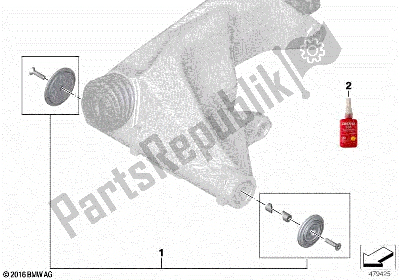 Todas las partes para Cubierta De Cojinete De Horquilla Oscilante Mecanizada de BMW R Nine T Urban G/S 2017 - 2021