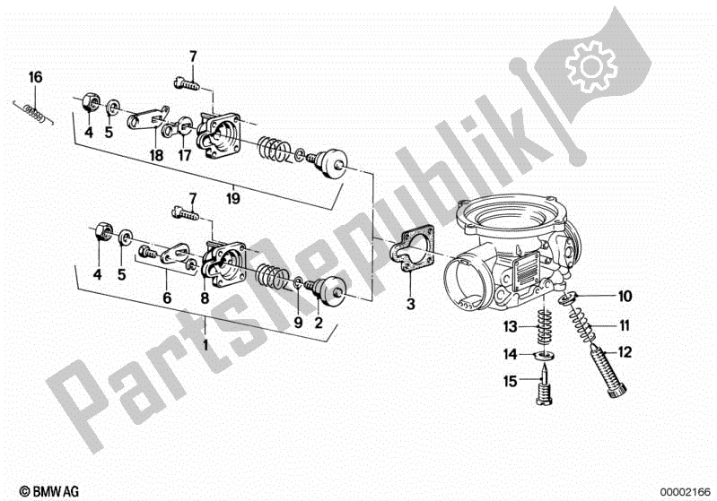 Todas las partes para Cuerpo Del Carburador-estrangulador de BMW R 100 CS 1000 1980 - 1984