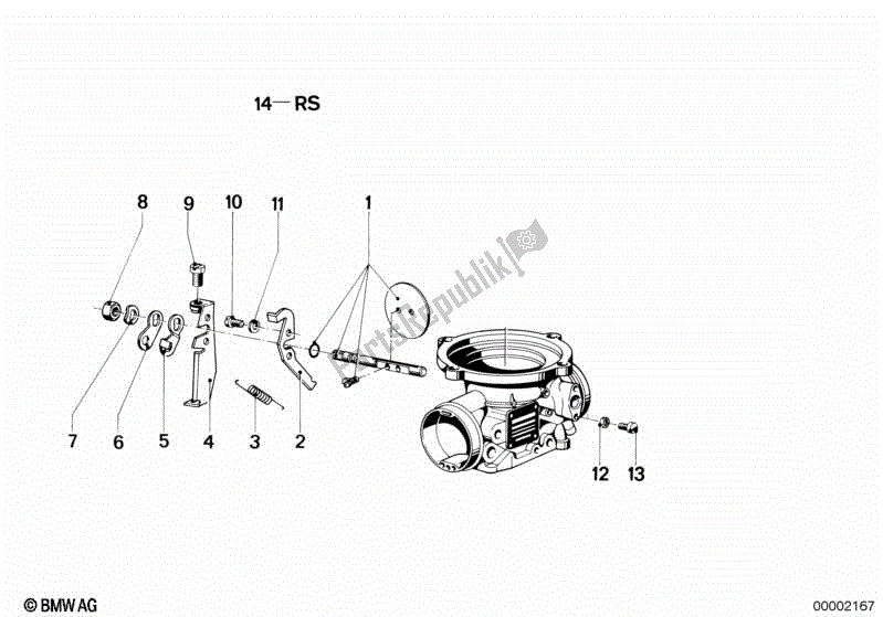 Toutes les pièces pour le Commande Carburateur / Accélérateur du BMW R 100 CS 1000 1980 - 1984