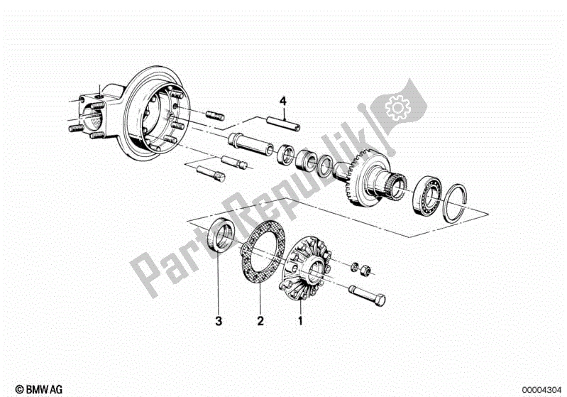 Todas las partes para Tapa De La Caja Del Diferencial de BMW R 100 CS 1000 1980 - 1984