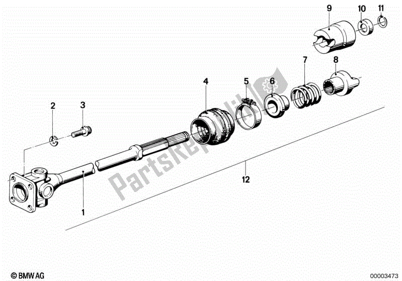 Todas las partes para Eje De Accionamiento de BMW R 100 CS 1000 1980 - 1984