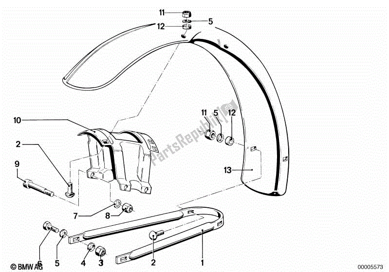 Todas las partes para Guardabarros Delantero de BMW R 100 CS 1000 1980 - 1984