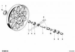 Wheel hub mounting parts rear