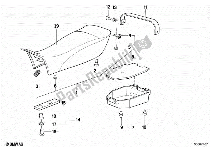 Todas las partes para Banqueta de BMW R 100 Gspd  47E1 1000 1989 - 1990