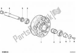 Wheel hub mounting parts front