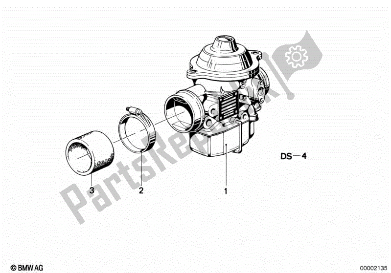 Todas as partes de Carburador do BMW R 100 Gspd  47E2 1000 1991 - 1995