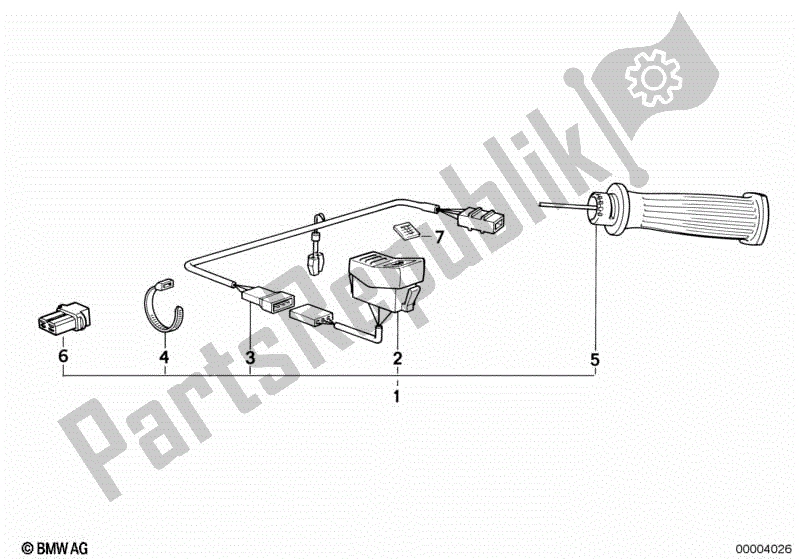 All parts for the Retrofit Kit, Heated Handle of the BMW R 100 Gspd  47E2 1000 1991 - 1995