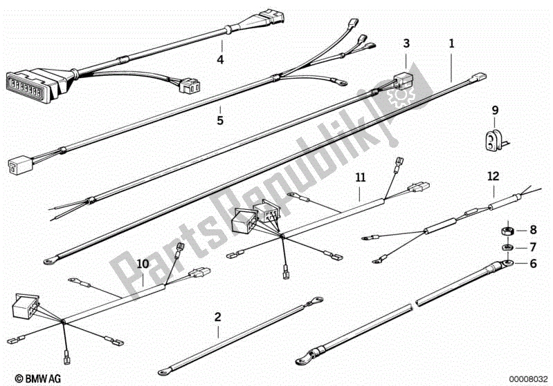 All parts for the Various Additional Cable Harnesses of the BMW R 100 Gspd  47E2 1000 1991 - 1995