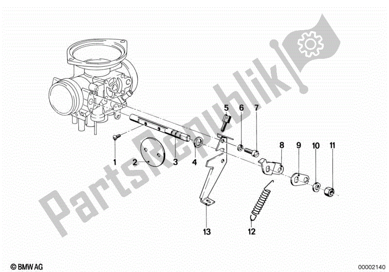Alle onderdelen voor de Carburateur / Gashendel van de BMW R 100R 1000 1991 - 1995