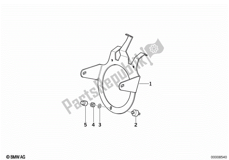 Alle onderdelen voor de Koplamp Beugel van de BMW R 100R 1000 1991 - 1995