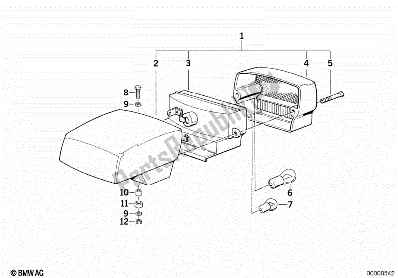 Alle onderdelen voor de Achterlicht van de BMW R 100R 1000 1991 - 1995