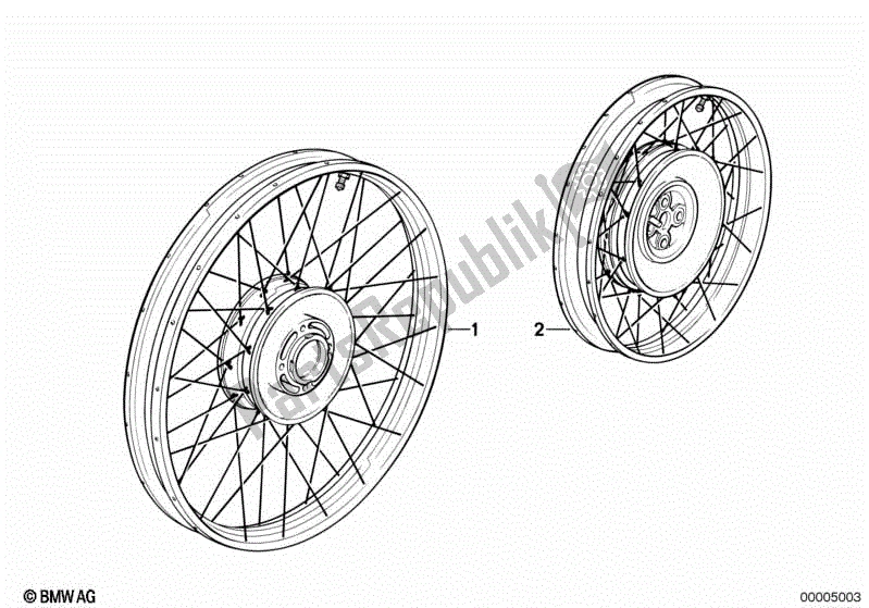 Toutes les pièces pour le Roue à Rayons du BMW R 100R 1000 1991 - 1995