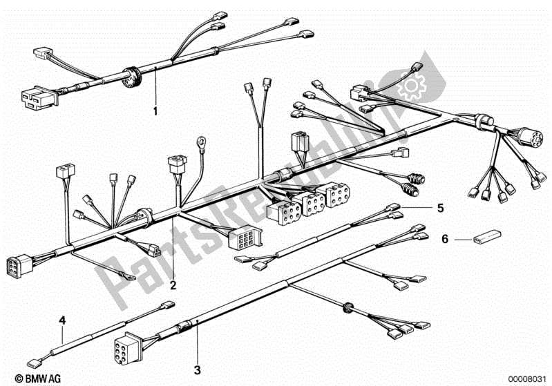 Todas las partes para Arnés De Cableado / Chasis / Motor / Luz Trasera de BMW R 100R 1000 1991 - 1995