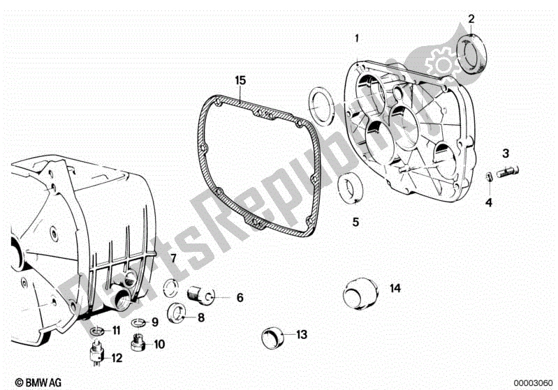All parts for the Gearbox Cover,gasket And Various Bolts of the BMW R 100R Mystik 1000 1994 - 1995