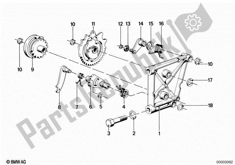 All parts for the Internal Shifting Parts/shifting Cam of the BMW R 100R Mystik 1000 1994 - 1995