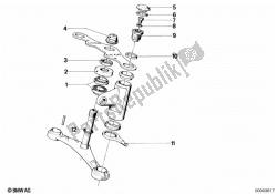 Fork brace, mounting parts