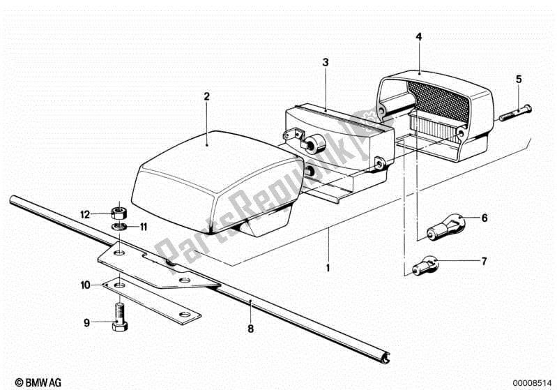 Alle onderdelen voor de Achterlicht Onderdelen van de BMW R 100 RS 1000 1976 - 1984