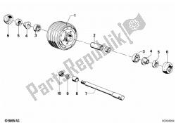 Wheel hub mounting parts front