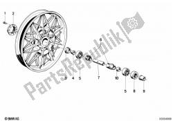 Wheel hub mounting parts rear