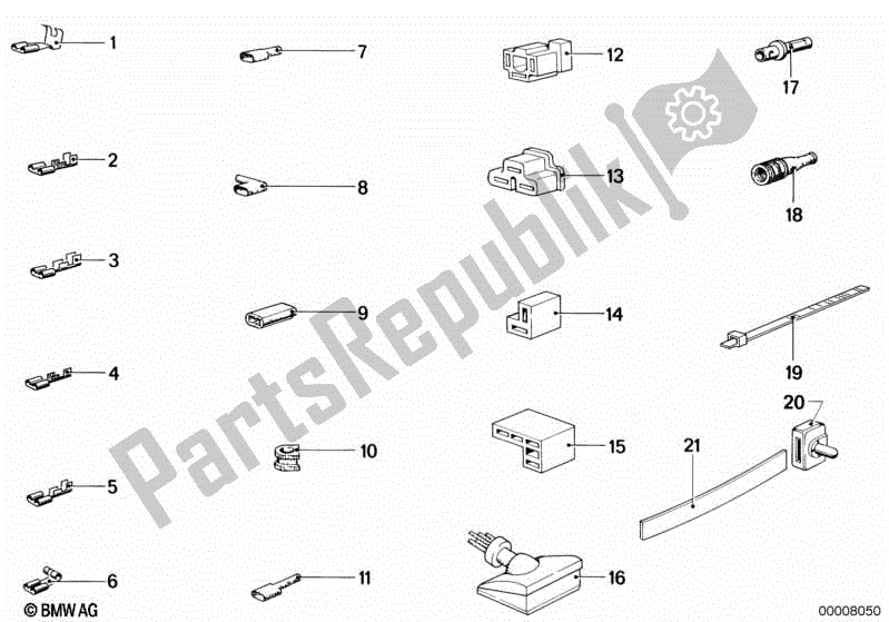 Alle onderdelen voor de Plug / Plug-aansluiting van de BMW R 100 RS 1000 1987 - 1989