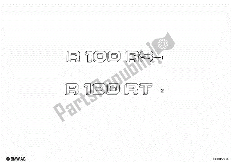 Alle onderdelen voor de Sticker R100rs / Rt van de BMW R 100 RS 1000 1987 - 1989
