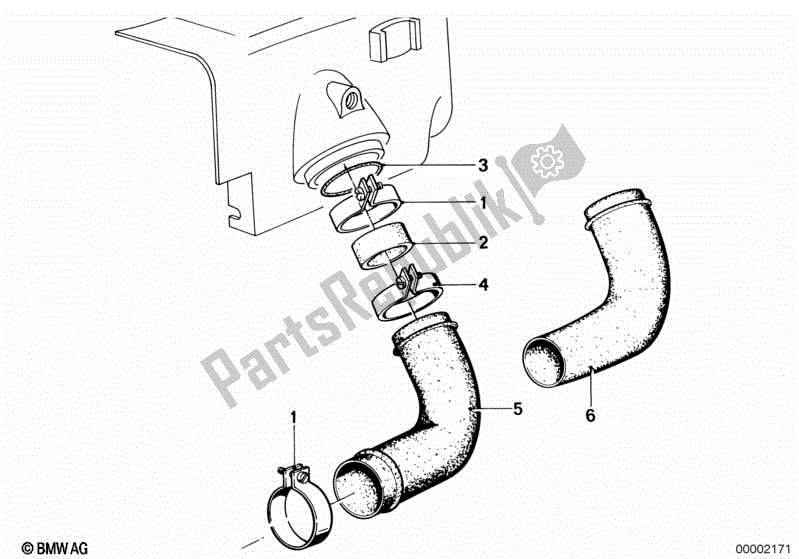 Todas las partes para Embudo De Aspiración Del Filtro De Aire de BMW R 100 RT 1000 1978 - 1984