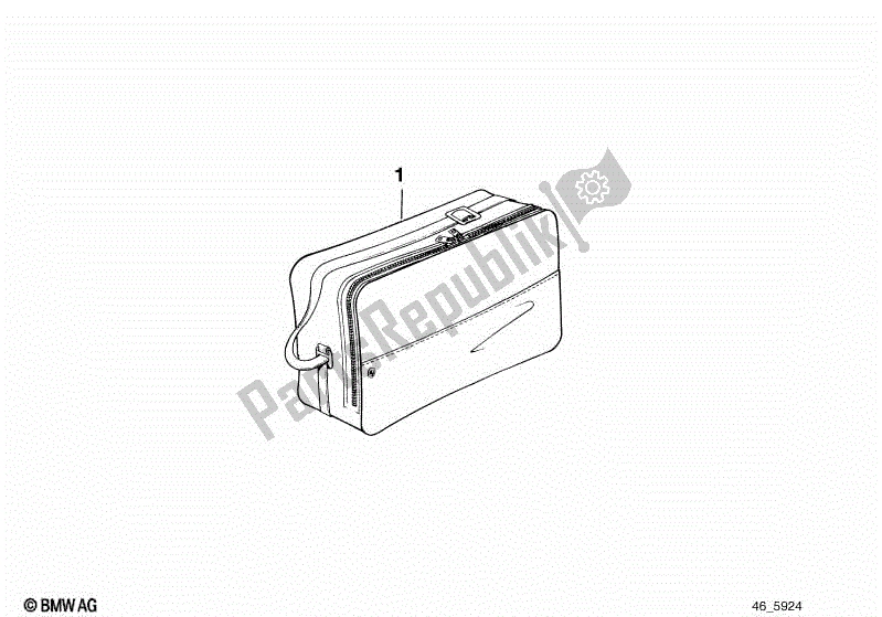 Todas las partes para Bolsa Para Maleta Turística de BMW R 100 RT 1000 1978 - 1984