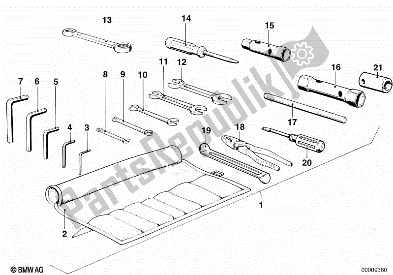 Toutes les pièces pour le Outil De Voiture du BMW R 100 RT 1000 1978 - 1984