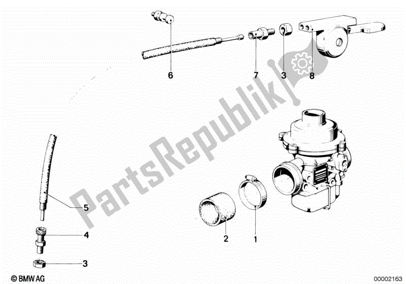 Toutes les pièces pour le Câble De Starter De Carburateur du BMW R 100 RT 1000 1978 - 1984