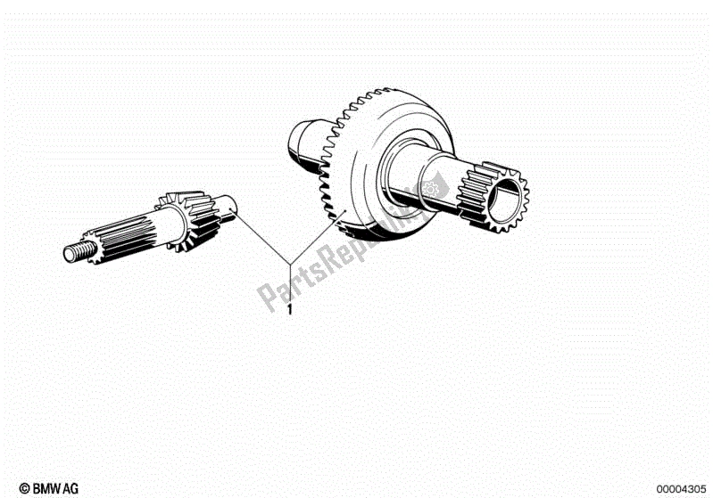 Toutes les pièces pour le Jeu De Roues à Couronne Différentielle du BMW R 100 RT 1000 1978 - 1984