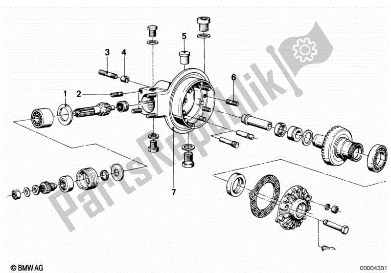 Toutes les pièces pour le Bague D'écartement Différentiel du BMW R 100 RT 1000 1978 - 1984