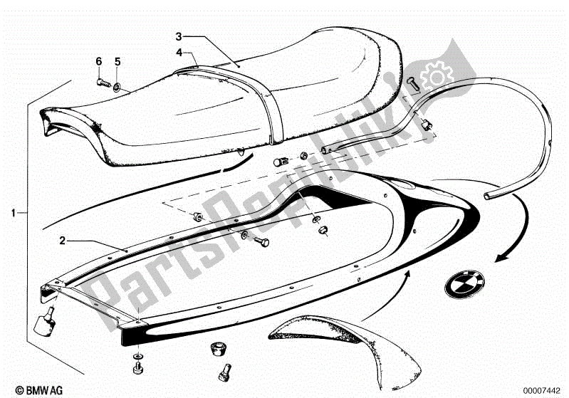 Toutes les pièces pour le Banquette Double du BMW R 100 RT 1000 1978 - 1984