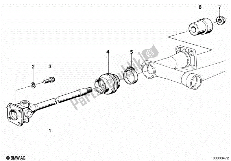 Toutes les pièces pour le Arbre De Transmission du BMW R 100 RT 1000 1978 - 1984