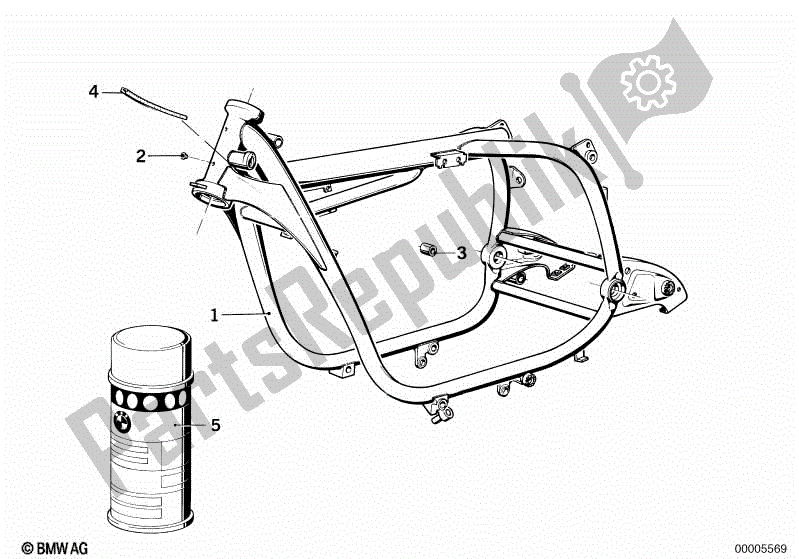 Toutes les pièces pour le Cadre Avant du BMW R 100 RT 1000 1978 - 1984