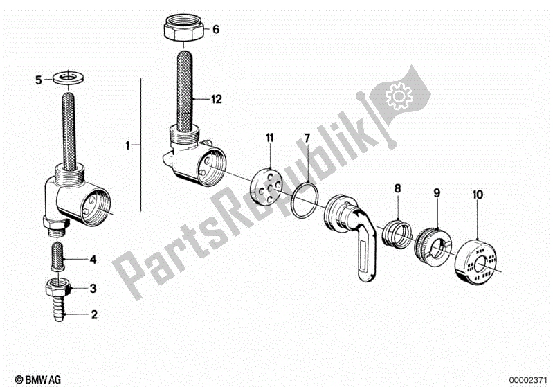 Toutes les pièces pour le Robinet De Carburant-karcome du BMW R 100 RT 1000 1978 - 1984