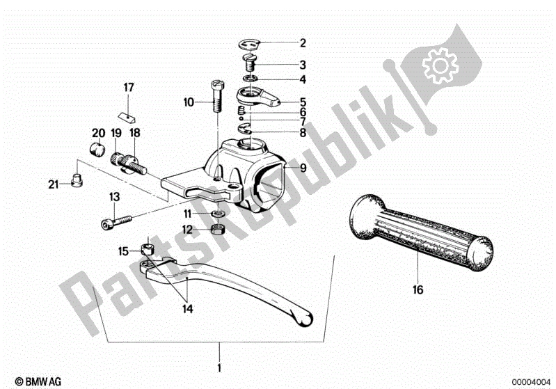 Toutes les pièces pour le Poignée Gauche du BMW R 100 RT 1000 1978 - 1984