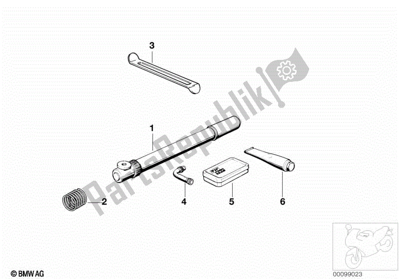 Todas las partes para Kit De Reparación De Neumáticos de BMW R 100 RT 1000 1978 - 1984