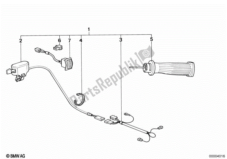 Toutes les pièces pour le Kit D'adaptation, Poignée Chauffante du BMW R 100 RT 1000 1978 - 1984