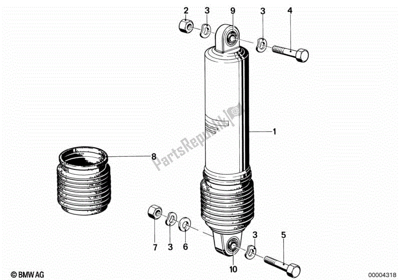 Toutes les pièces pour le Suspension Autonivelante du BMW R 100 RT 1000 1978 - 1984