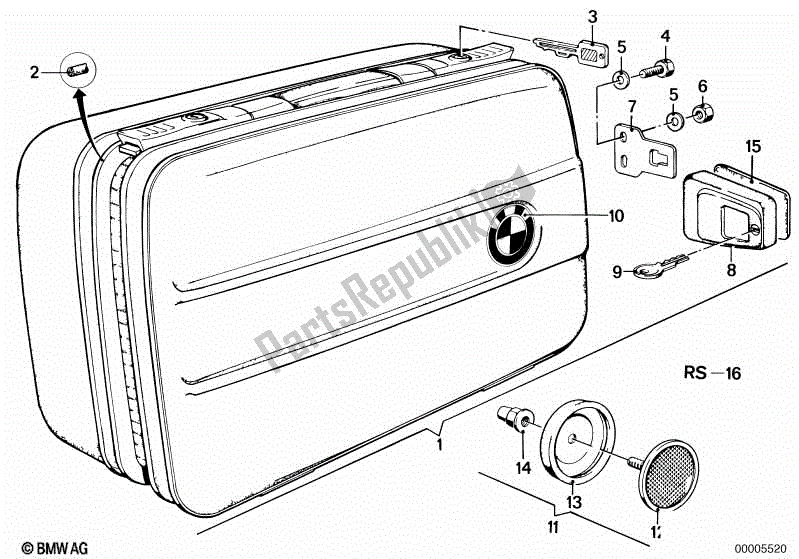 Todas las partes para Set Motocase de BMW R 100 RT 1000 1978 - 1984