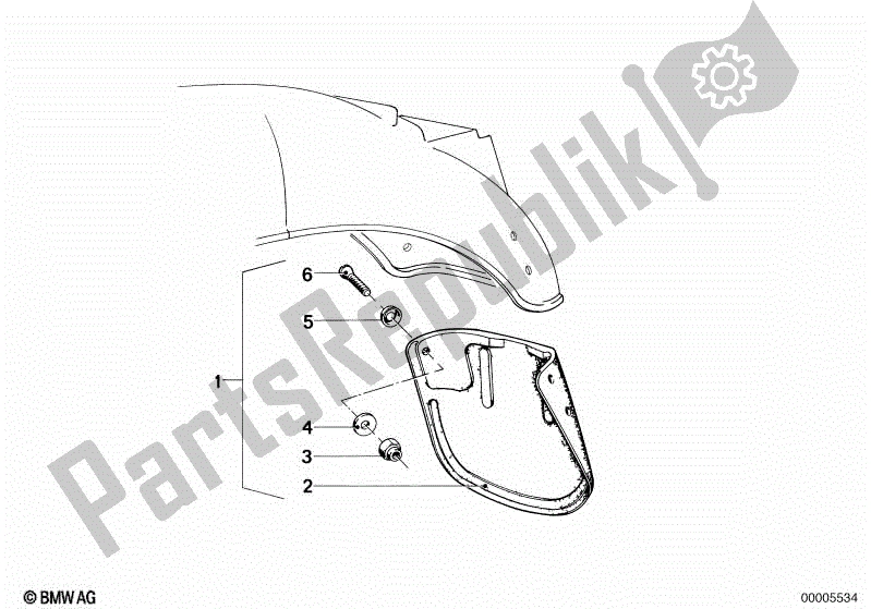 Todas las partes para Poner Faldillas Guardabarros Traseras de BMW R 100 RT 1000 1978 - 1984