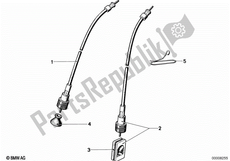 Toutes les pièces pour le Arbre De Compteur / Arbre De Compte-tours du BMW R 100 RT 1000 1978 - 1984