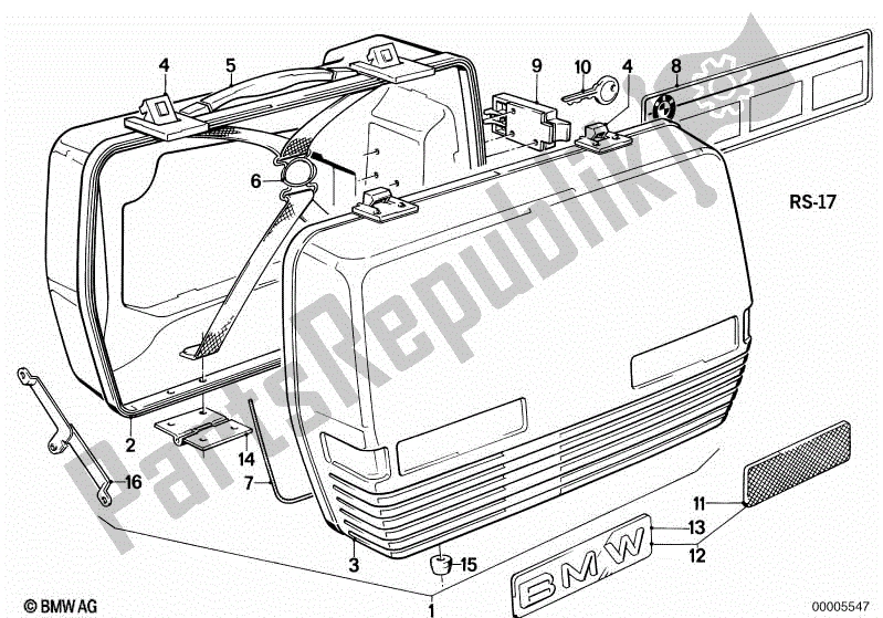 Toutes les pièces pour le Cas De Tournée du BMW R 100 RT 1000 1978 - 1984