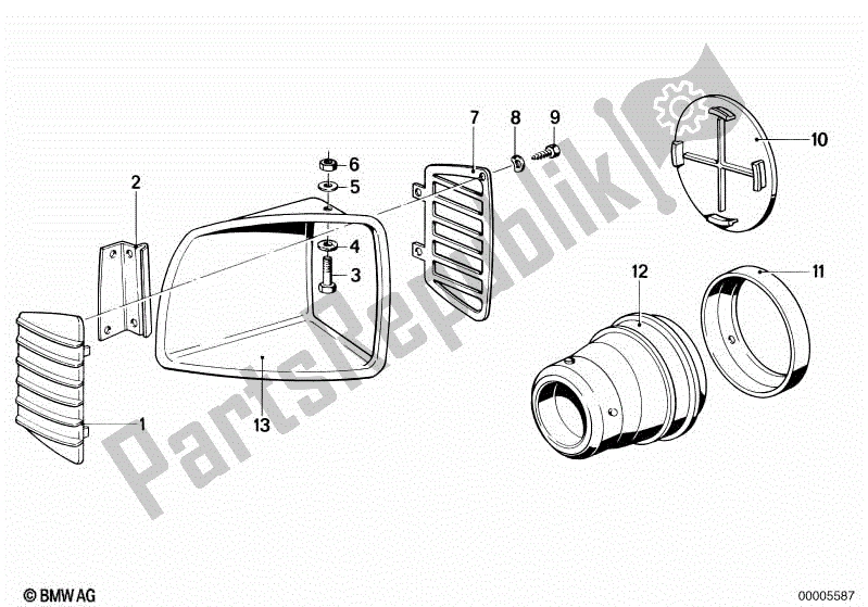 Toutes les pièces pour le Entrée D'air Du Panneau De Garniture du BMW R 100 RT 1000 1978 - 1984